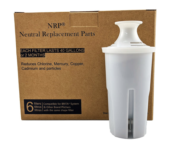 NRP Standard 6-pack Water Filter Compatible for BRITA Classic, 35557,107007 Pitchers & Mavea