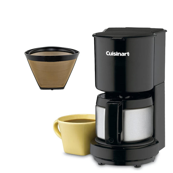 NRP #2 Cone Gold-tone Permanent Coffee Filter 4-cup Universal for Cuisinart, KRUPS Coffeemaker & MORE | 2-pack