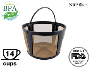 NRP Replacement 14-cup Permanent Coffee Filter Screen Bottom for KRUPS Coffeemaker EC322, EC324 | Also Fits More