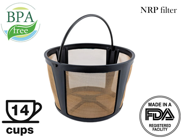 NRP Replacement 14-cup Permanent Coffee Filter Screen Bottom for KRUPS Coffeemaker EC322, EC324 | Also Fits More