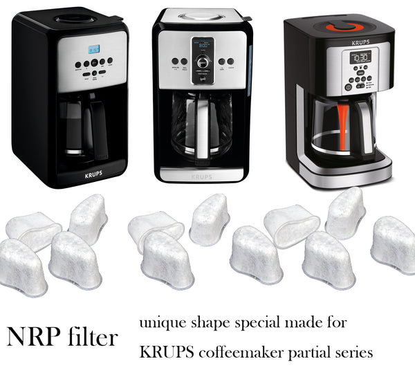 NRP 12-pack KRUPS Coffeemaker Replacement Water Filter F4720057 Compatible: FMF/FME/629/180 SAVOY Activated Charcoal Cartridges