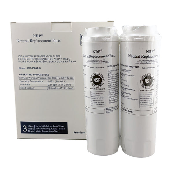 NRP 3-pack Premium Water Filter Replacement for Refrigerators part# UKF8001 Amana, MAYTAG, Whirlpool, EDR4RXD1 & MORE | NSF Certified 42/53/401